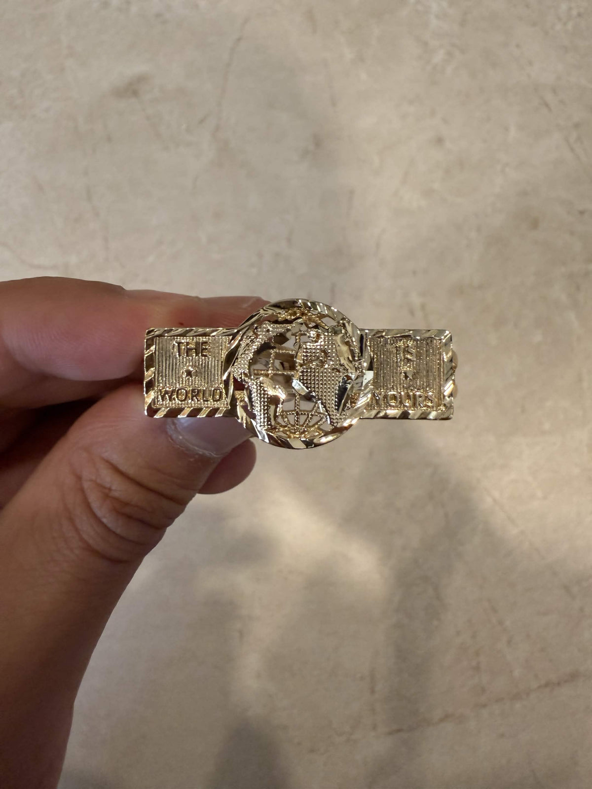 The World Is Yours Two Finger Ring